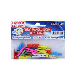 EMİN EM-060 RENKLİ 2,5 MM MİNİ MANDAL 25'Lİ