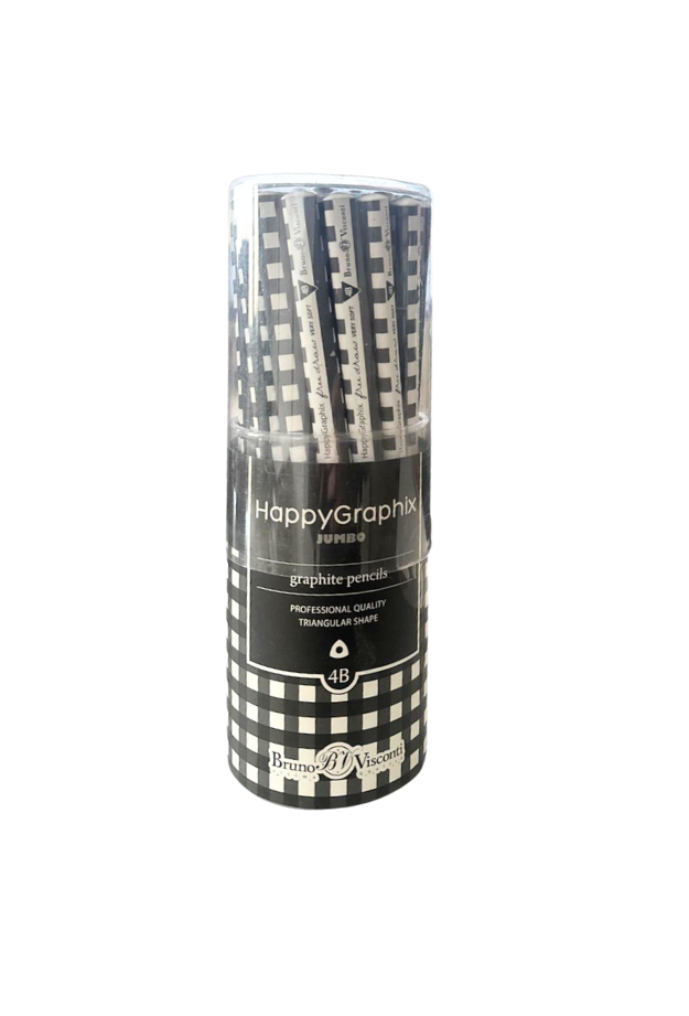 HAPPY GRAPHİX 21-0062-27 BLACK  KURŞUN KALEM  4B 3,5MM KARE 30'LU PAKET