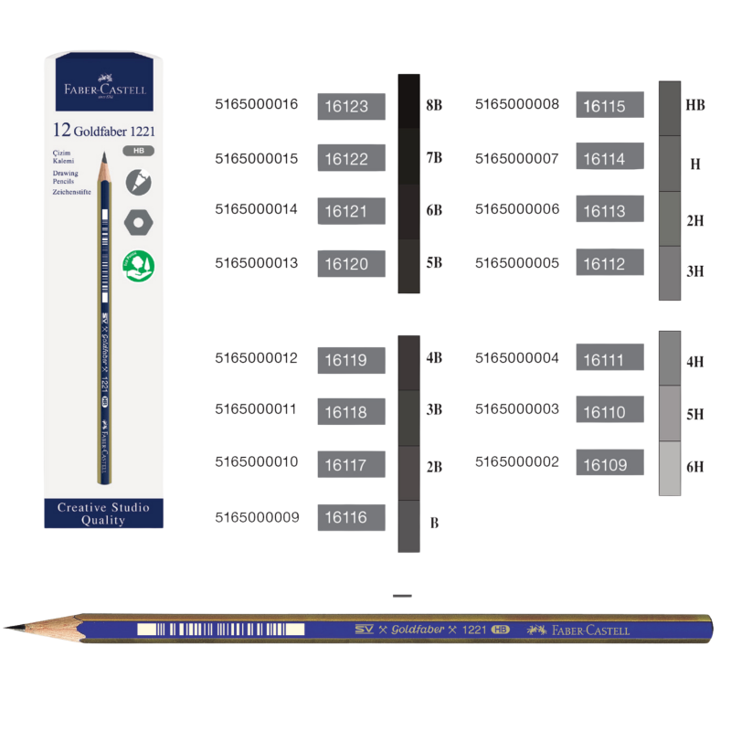 FABER C.GOLDFABER DERECELİ KALEM 7B 12'Lİ