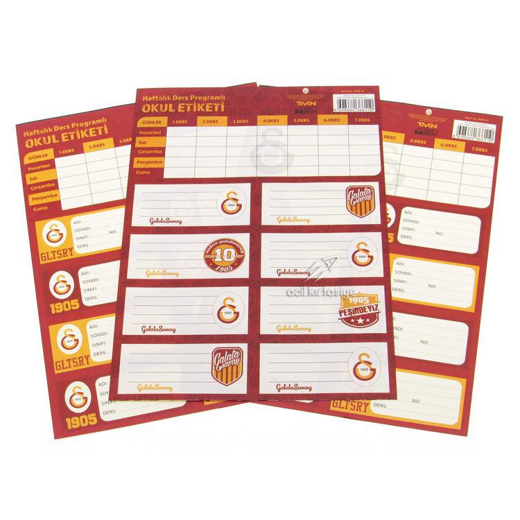 463643 GALATASARAY DERS PROG.OKUL ETİKETİ 25'Lİ*12