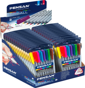 PENSAN 1003 TRİBALL TÜKENMEZ KALEM RENKLİ 8'Lİ SET *192