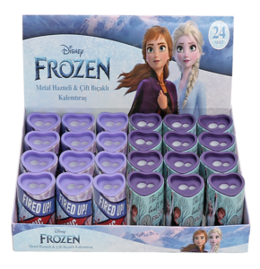KAMP.OTTO.40436A FROZEN METAL HAZNELİ ÇİFT BIÇAKLI KALEMTRAŞ WONDER 24'LÜ ^*16