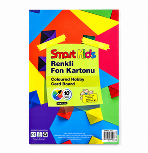 SMART 3678 23x33 RENKLİ FON KARTONU 10 RENK 24'LÜ