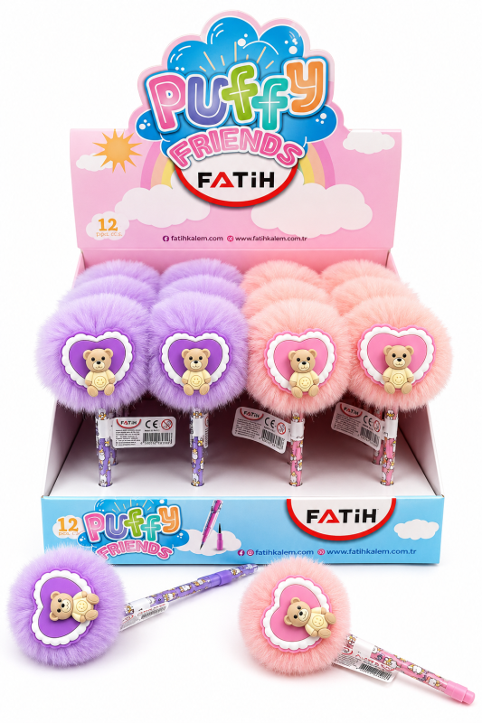 FATİH 58159 PUFFY FRIENDS YUMURTLAYAN KALEM 12'Lİ