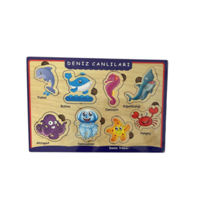 AHŞAP PUZZLE DENİZ CANLILARI HEDİYELİ DERGİ