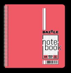 A-4 DAZZLE SPİRALLİ PP (4 RENK)  ULTRA BEYAZ 120 YP KARELİ *4