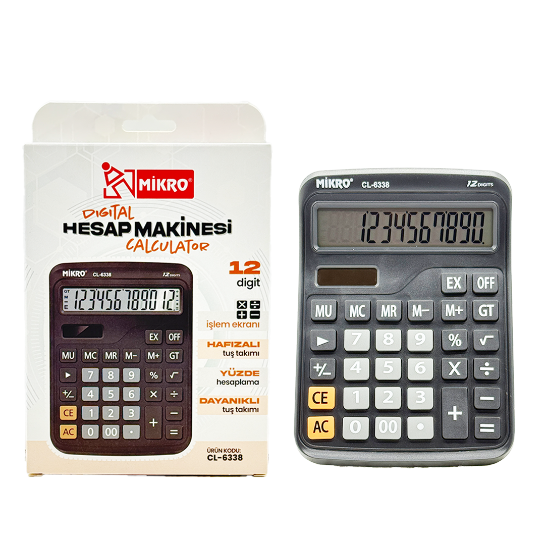 MİKRO CL-6338 DİGİTAL HESAP MAKİNESİ (12DİGİT)