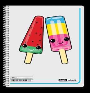 A-4 DAZZLE SPİRALLİ PP (ŞEFFAF) PELLUCİD 4 RENK  60 YP KARELİ