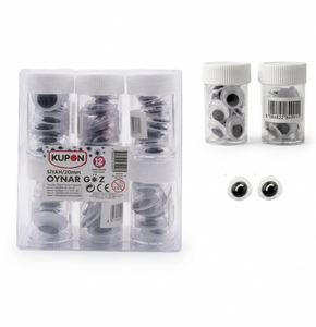 KUPON KOG-305 SİYAH OYNAR GÖZ 20MM 12'Lİ