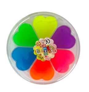 SİNO SLMS-5048 6 RENK KALPLİ NEON SLİME 14'LÜ PAKET 300 GR.