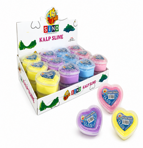 SİNO SLM-0030 PASTEL KALP SLİME 24'LÜ PAKET 140 GR.*6