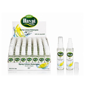 HAYAT ALFA SPREY LİMON KOLONYA 50ML 36'LI *8