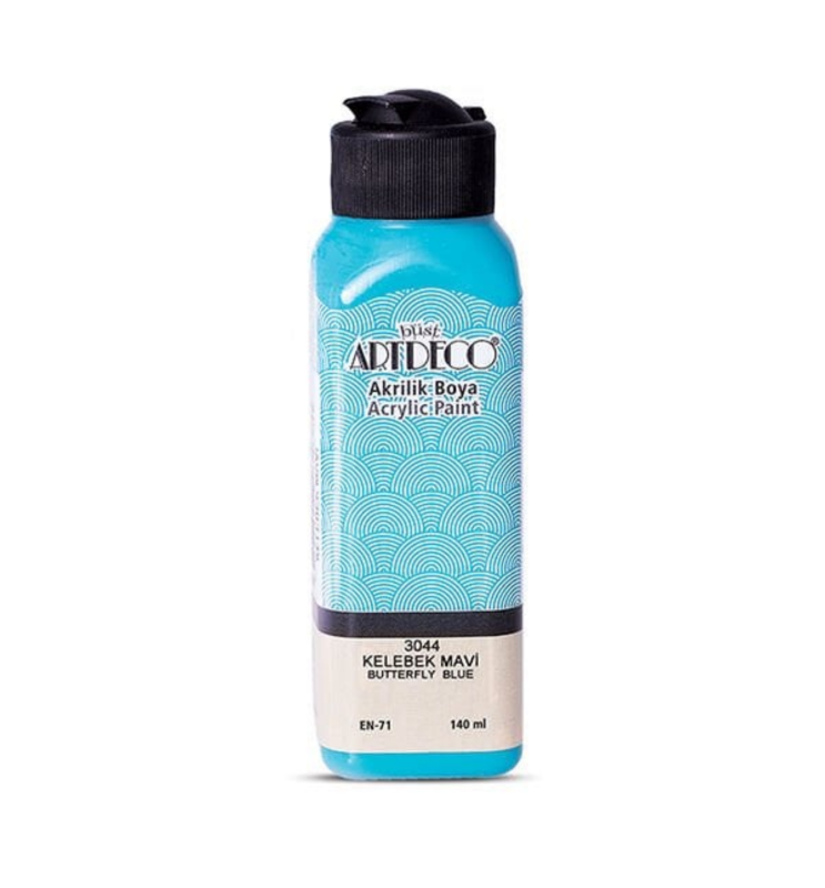 ARTDECO 3044 AKRİLİK BOYA 140 ML KELEBEK MAVİ ARTDECO 3044 AKRİLİK BOYA 140 ML KELEBEK MAVİ