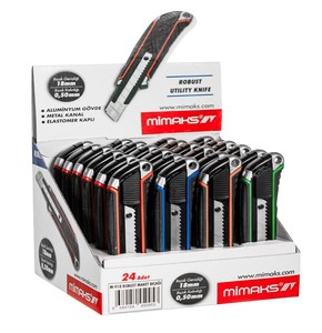 MİMAKS M-918 ROBUST MAKET BIÇAĞI 18MM 24'LÜ