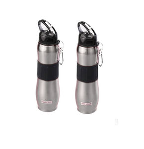 BEAR&DEAR BD-MT0041 ÇELİK SİLİKON KEMERLİ GÜMÜŞ MATARA 830ML