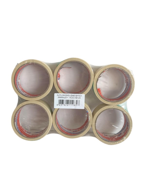 ALFA AB125 MASKELEME BANTI 36MMX20YDS 6'LI *96
