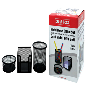 GLOBOX 6643 PERFORE KALEMLİK SET SİYAH *24