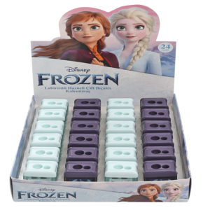 KAMP.FROZEN LABİRENTLİ HAZNELİ ÇİFT BIÇAKLI KALEMTIRAŞ ELSA 24'LÜ ^*720