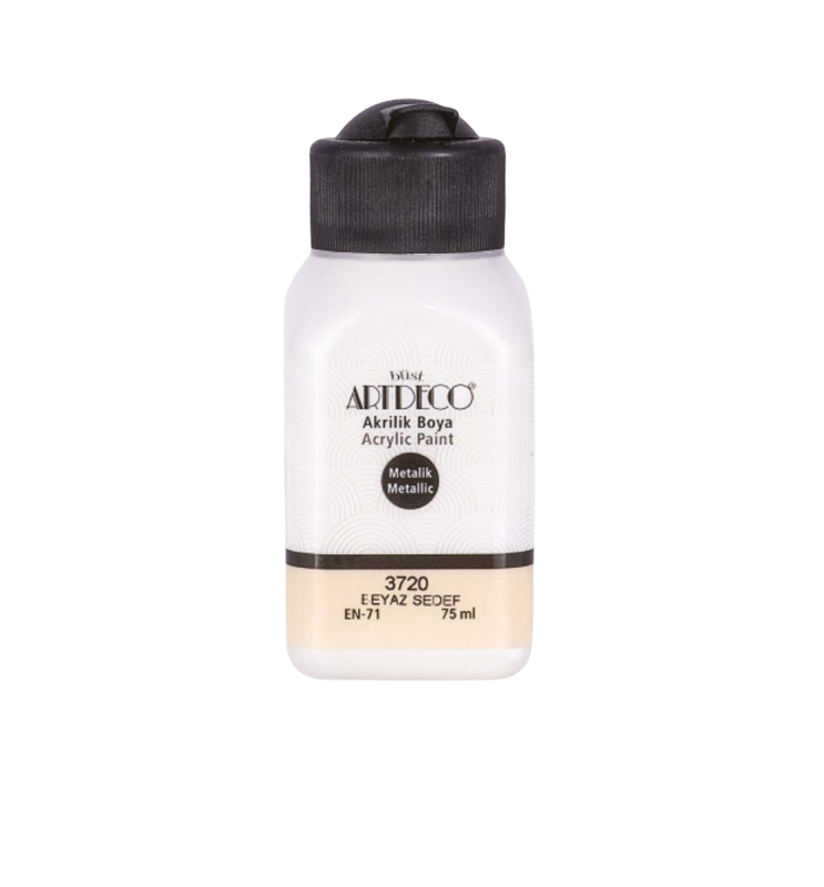 ARTDECO 3720 METALİK AKRİLİK BOYA 75ML BEYAZ SEDEF ARTDECO 3720 METALİK AKRİLİK BOYA 75ML BEYAZ SEDEF