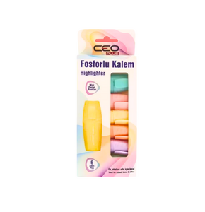 CEO-FO0022 FOSFORLU KALM MİNİ PASTEL RENKLER 6'LI >48