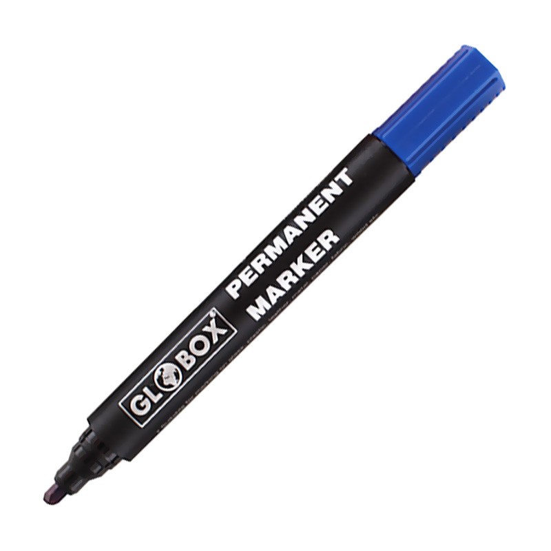 GLOBOX 6770 YUVARLAK UÇ MAVİ PERMANENT MARKER 12'Lİ