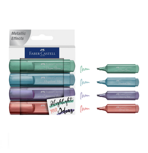 FABER CASTELL 4'LÜ METALİK FOSFORLU KALEM