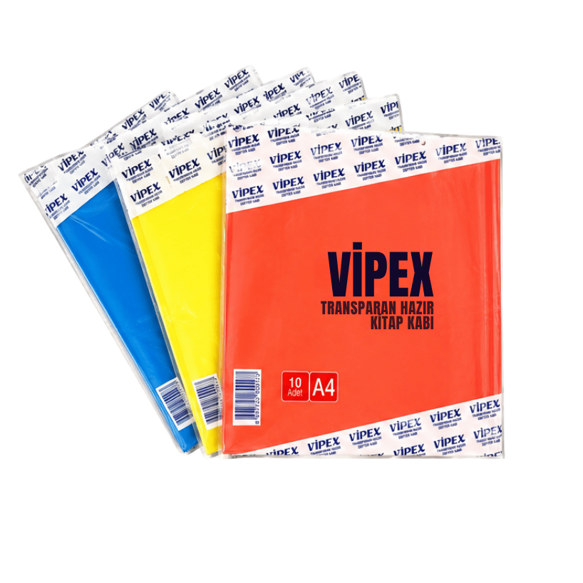 VİPEX HAZIR KİTAP KABI RENKLİ 10'LU *200
