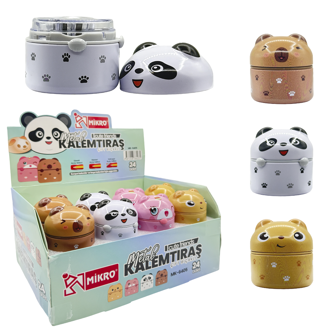 MİKRO MK-6405 KALEMTIRAŞ CUTE FRIENDS 24LÜ