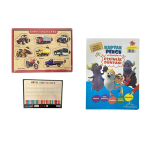 AHŞAP PUZZLE KARA TAŞITLARI HEDİYELİ DERGİ *36