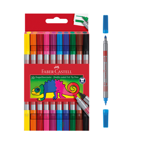 FABER CASTELL ÇİFT TARAFLI KEÇELİ KALEM 10 RENK