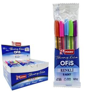MİKRO M-40R-5 TÜKENMEZ KALEM 5'Lİ RENKLİ 24'LÜ