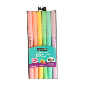 UFEN PASTEL 70365 FOSFORLU İŞARETLEME KALEMİ 6'LI