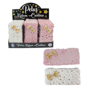 DOLPHIN PC-630 PELUŞ KALEM ÇANTASI YALDIZLI 18'Lİ