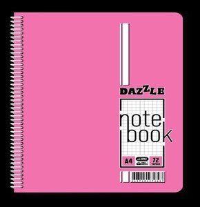 A-4 DAZZLE PASTEL SPİRALLİ PP KAPAK 72 YP KARELİ *6