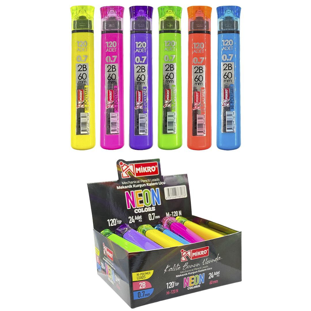 MİKRO M-120N 120Lİ NEON ÜÇGEN MİN 0,7MM 24LÜ