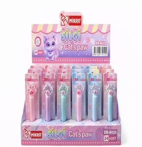 MİKRO ER-8033 CATS PAW FÜGÜRLÜ SİLGİ 24'LÜ