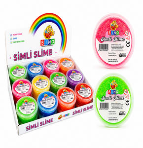 SİNO SLM -0028  SİMLİ YUVARLAK SLİME SLM-0028 24'LÜ PAKET 140 GR*6