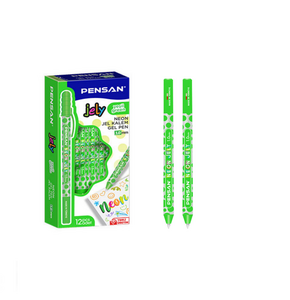 PENSAN 2801 YEŞİL JELY NEON JEL KALEM 12'Lİ