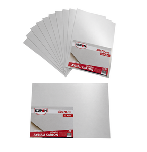 KUPON KFK-403 METALİK AYNALI GÜMÜŞ KARTON 50X70 10'LU