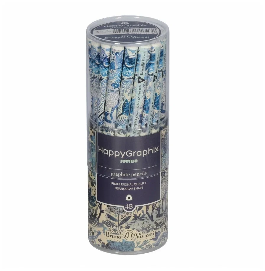 HAPPY GRAPHİX 21-0062-35 JUMBO KURŞUN KALEM  4B 3,5MM MASAL 30'LU PAKET