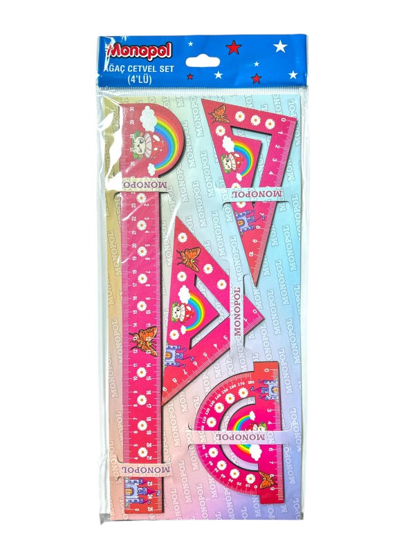 MONOPOL 3509 AHŞAP CETVEL SET 24'LÜ*12