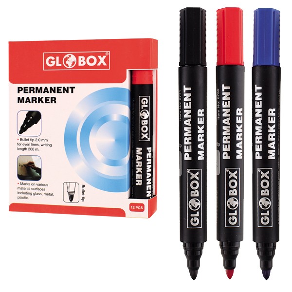 GLOBOX 6770 YUVARLAK UÇ MAVİ PERMANENT MARKER 12Lİ GLOBOX 6770 YUVARLAK UÇ MAVİ PERMANENT MARKER 12Lİ
