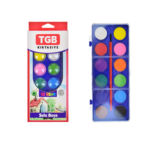 TGB 1034 BÜYÜK BOY SULU BOYA 12'Lİ PAKET>
