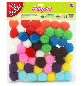 BUBU BUBU00110 3 CM  KARIŞIK PONPON 12'Lİ PAKET