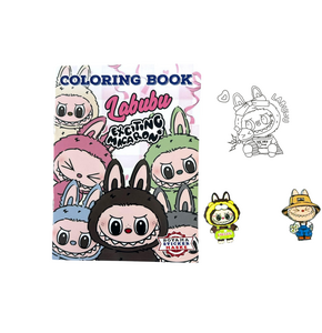 SİNGLE COLOR 17X24  LABUBU STİCKER DEFTER 12'Lİ