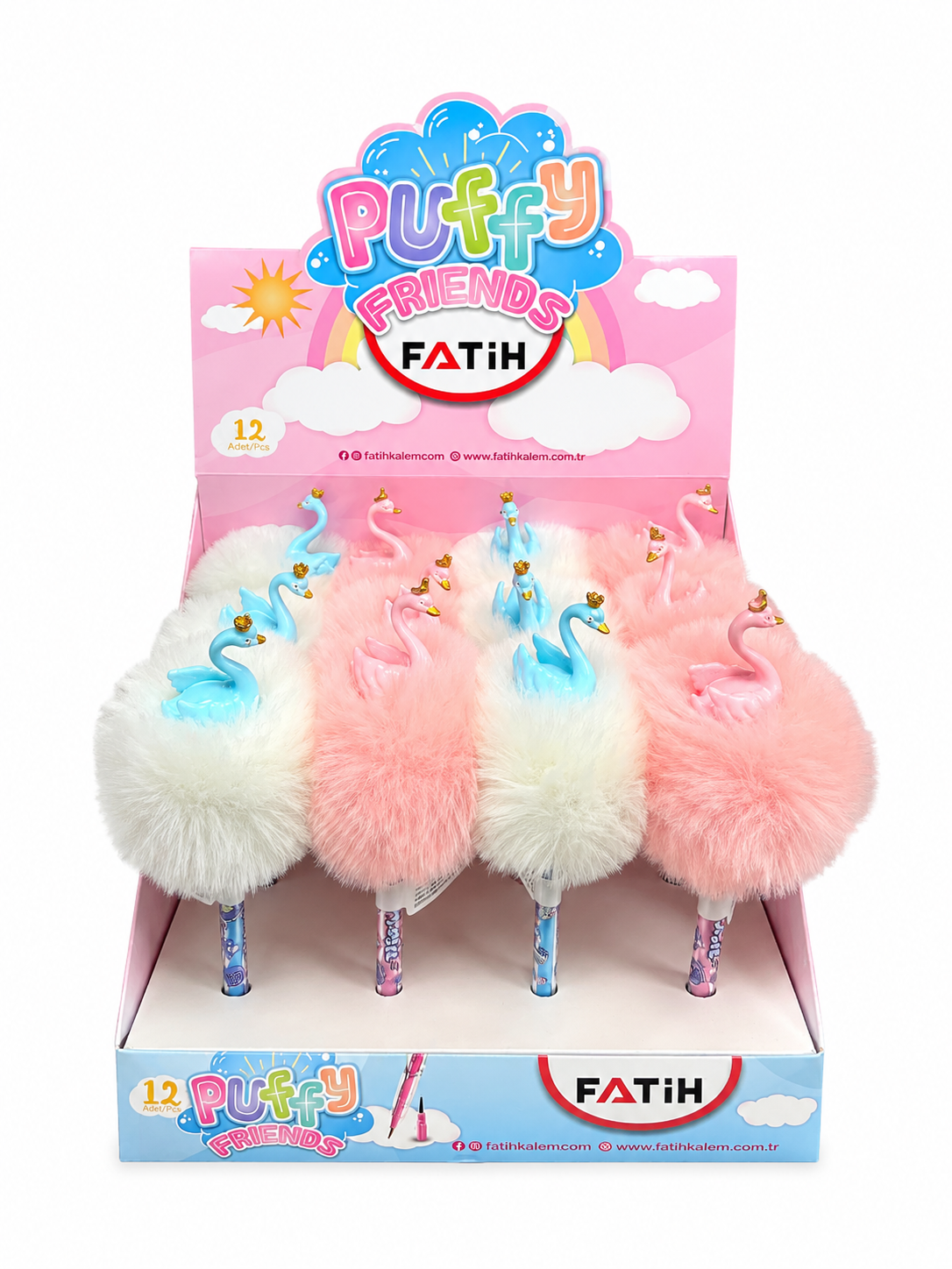 FATİH 58156 PUFFY FRIENDS YUMURTLAYAN KALEM 12'Lİ