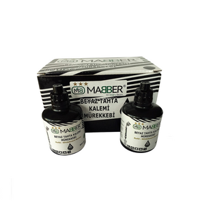 MABER MR100-S 100CC BEYAZ TAHTA KALEMİ MÜREKKEBİ SİYAH 6'LI