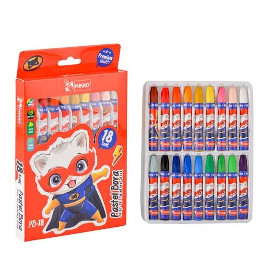 MİKRO PB-18 PASTEL BOYA 18 RENK *8