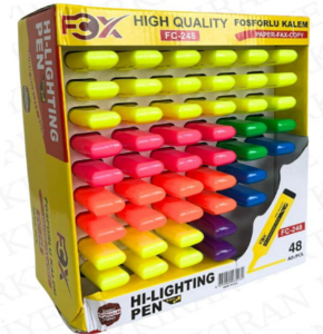 FCX 6 RENK STANDLI FOSFORLU KALEM 48'Lİ*24