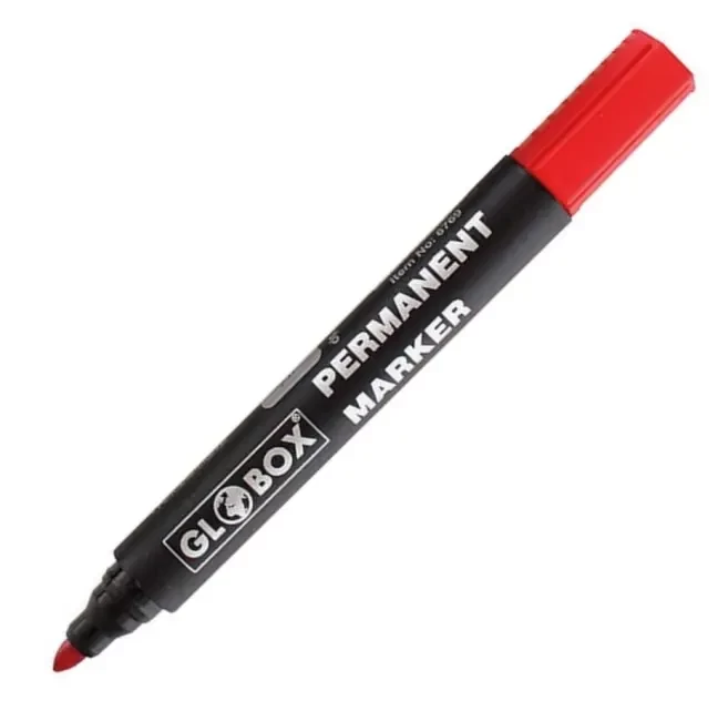GLOBOX 6769 YUVARLAK UÇ KIRMIZI PERMANENT MARKER 12Lİ GLOBOX 6769 YUVARLAK UÇ KIRMIZI PERMANENT MARKER 12Lİ